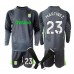 Aston Villa Emiliano Martinez #23 Målvakt Barnkläder Hemma matchtröja till baby 2025-26 Långärmad (+ Korta byxor) Billigt